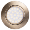 Mini LED downlight for building-in round 4W, 4200K, 220-240V AC, IP44, satin brass