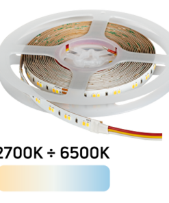 Professional LED strip CCT 18W/m, 2700K-6500K, 24V DC, 120LEDs/m, SMD2835, IP20