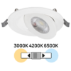 LED downlight for building-in, moveable, 7W, 3000K/4200K/6500K, 220-240V AC, IP20