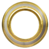 Ceiling downlight frame, round, GU10, fixed, satin nickel/gold, aluminium, IP20