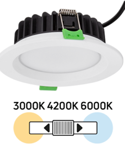 LED downlight for building-in, dimmable, 10W, 3000K/4200K/6000K, 220-240V AC, IP44