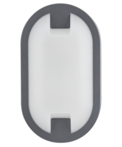 LED ceiling lamp oval, grey, 15W, 4000K, 220-240V AC, IP65