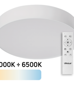 LED dimmable CCT ceiling lamp with remote control, white, max. 72W, 3000K-6500К, 220-240V AC, round, IP20