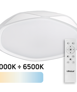 LED dimmable CCT ceiling lamp with remote control, white, max. 72W, 3000K-6500К, 220-240V AC, round, IP20