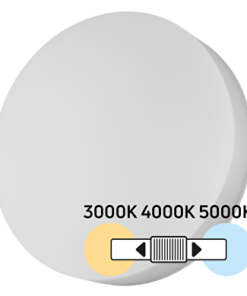 LED ceiling lamp 18W/24W/30W, CCT 3000K/4000K/5000K, 220V-240V AC, IK08, white, round, IP54