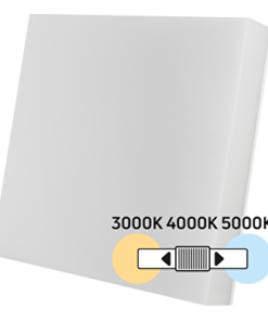 LED ceiling lamp 18W/24W/30W, CCT 3000K/4000K/5000K, 220V-240V AC, IK08, white, square, IP54, IK08