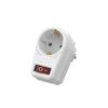 Wall adapter with 1 Schuko socket, with switch, white