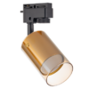 Track lighting fixture, glass, 2 wires, GU10, 220-240V AC, IP20, gold