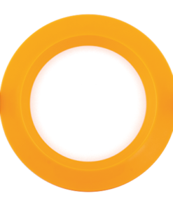 LED panel for building-in, round, orange frame, 6W, 2700K, 220V-240V AC